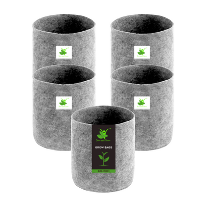 Geo Fabric Grow Bag Size 9X9 inches || Heavy Duty For Terrace Garden - Grow Vegetables, Flowers, Herbs