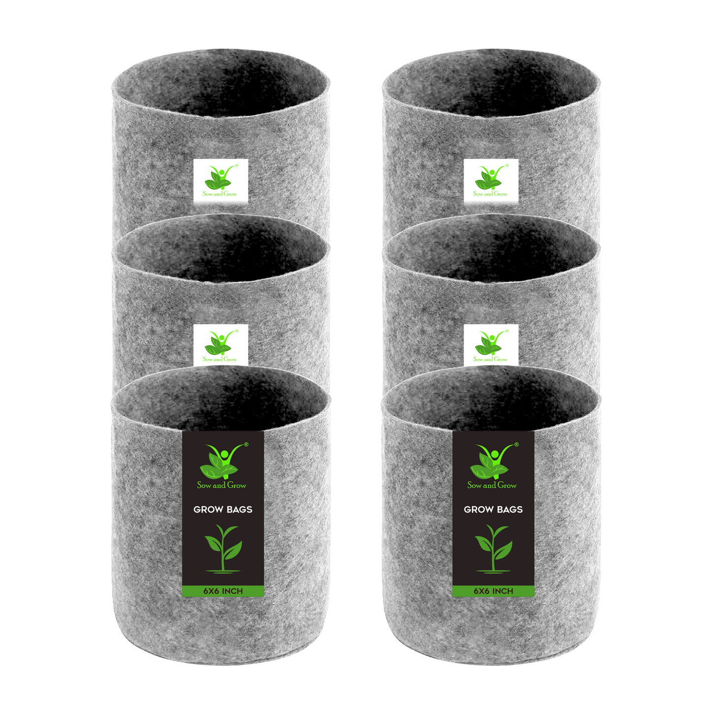 Geo Fabric Grow Bag Size 9X9 inches || Heavy Duty For Terrace Garden - Grow Vegetables, Flowers, Herbs