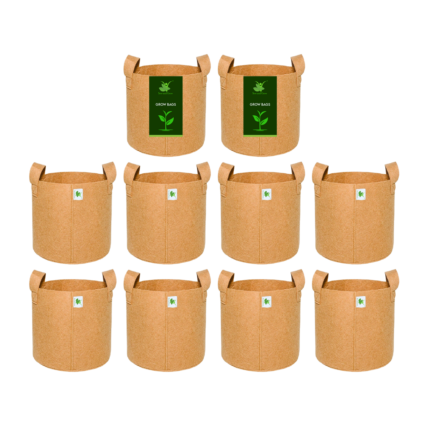 400 GSM Geo Fabric Grow Bag Size 10x10 inches