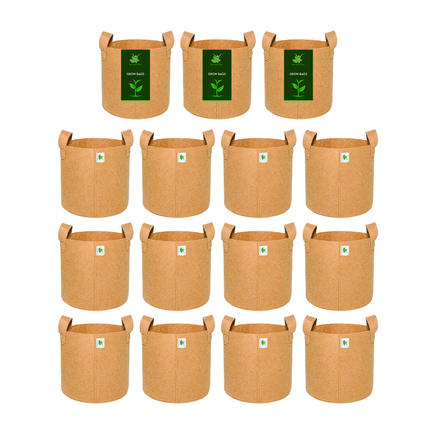 400 GSM Geo Fabric Grow Bag Size 10x10 inches