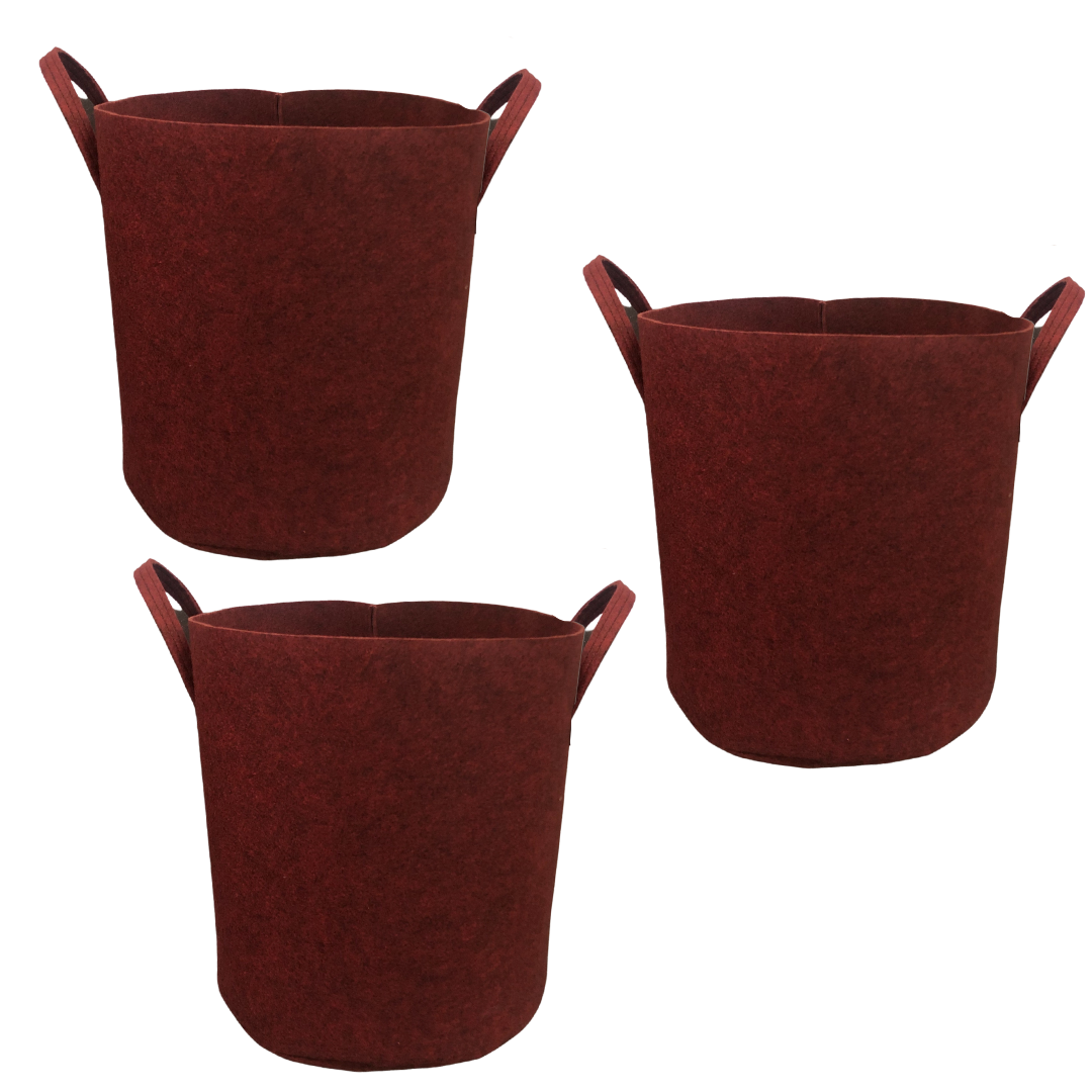 Maroon Geo Fabric Grow Bag Size 18x18 inches || Heavy Duty For Terrace Garden - Grow Vegetables, Fruits