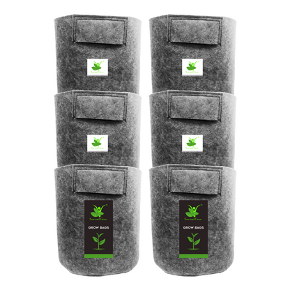 500 GSM Geo Fabric Grow Bag Size 10x10 inches || Heavy Duty For Terrace Garden - Grow Vegetables, Flowers, Herbs