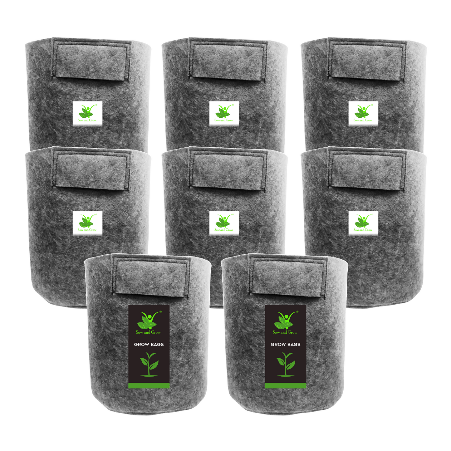 500 GSM Geo Fabric Grow Bag Size 10x10 inches || Heavy Duty For Terrace Garden - Grow Vegetables, Flowers, Herbs