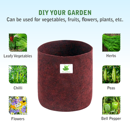 400 GSM Geo Fabric Grow Bag Size 6x6 inches || Heavy Duty || For Desktop Plants, Flowers || For Small Plants