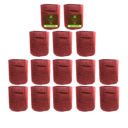 500 GSM Geo Fabric Grow Bag Size 10x10 inches || Heavy Duty For Terrace Garden - Grow Vegetables, Flowers, Herbs