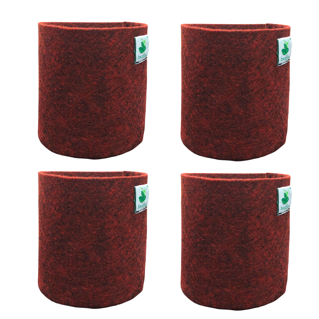 400  GSM Geo Fabric Grow Bag Size 8x8 inches || Heavy Duty 500 GSM || For Plants, Flowers