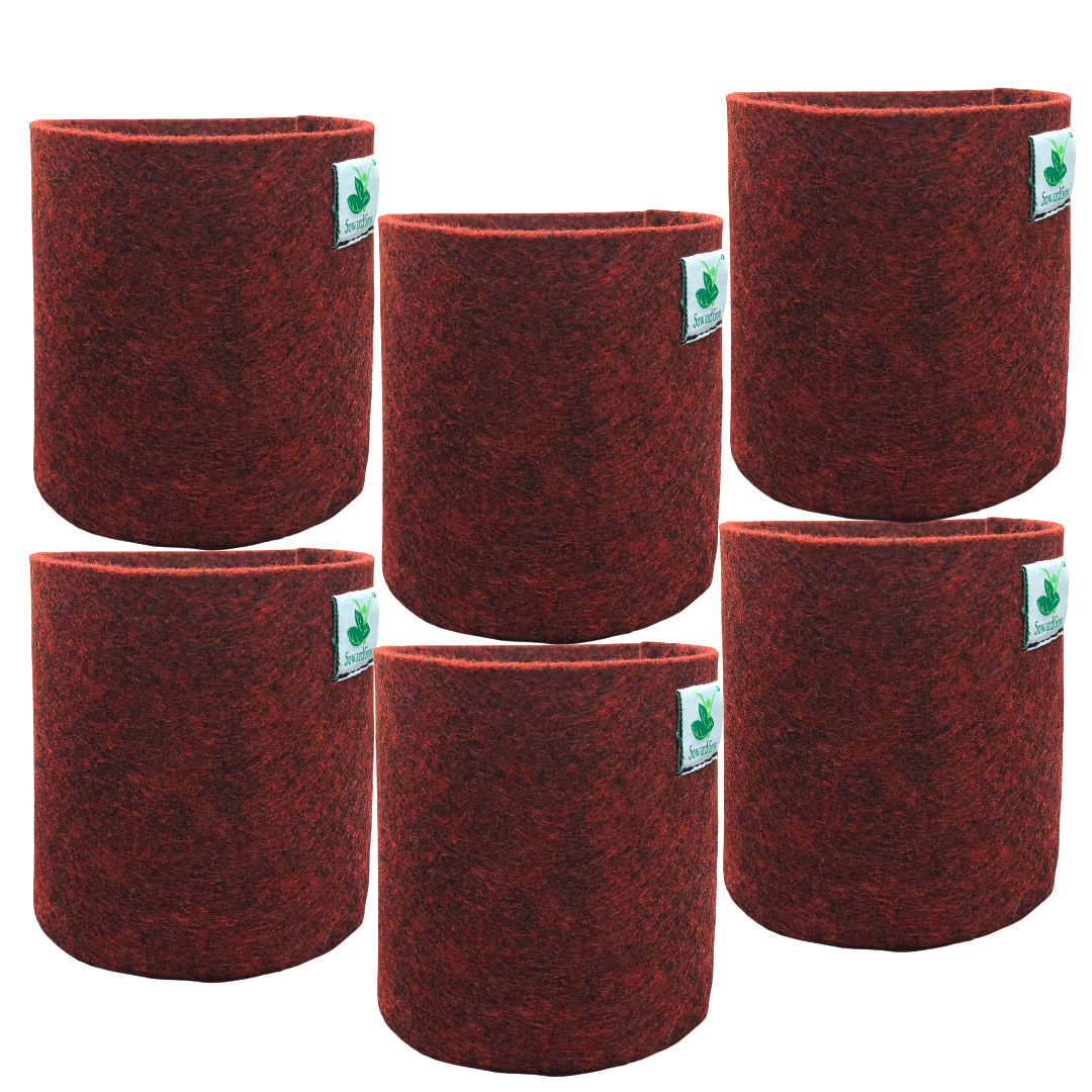 400 GSM Geo Fabric Grow Bag Size 5x5 inches || Heavy Duty For Desktop Plants, Flowers